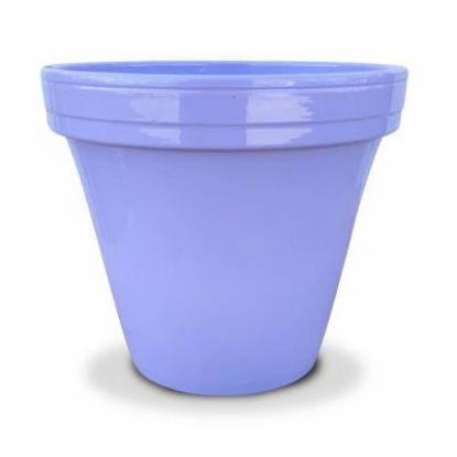 Picture of Flower-pot Clay Glazed Lilac 6.5"