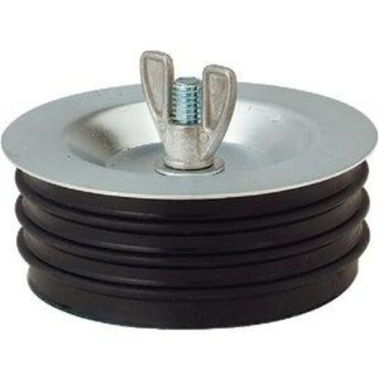 Picture of Test-plug Rubber Black Galvanized 4"