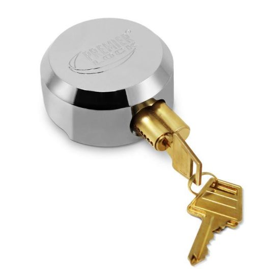 Picture of Padlock High-security Steel Hockey-puck 2-7/8" Hidden-shackle Keyed-alike