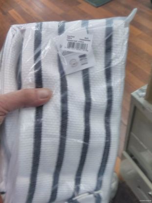Picture of Kitchen-Towel Basket-Weave Stripe Black