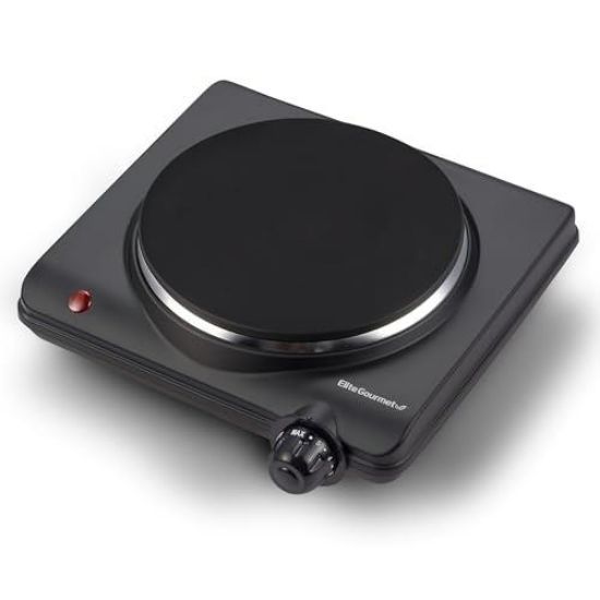 Picture of Elite Gourmet Countertop Single Cast Iron Burner, 1000 Watts Electric Hot Plate