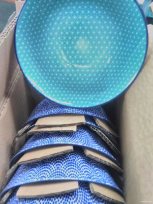 Picture of 6" Stamped Bowl-blue Waves