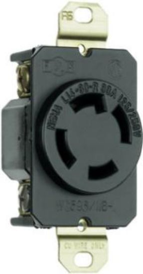 Picture of Receptacle Locking Flush 30-amp 125/250-volts 3-pole 4-wire Nema L1430-r