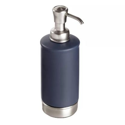 Picture of York Soap Pump Navy/ Brushed Nickel