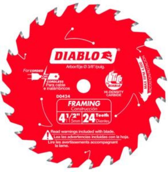 Picture of Circular-saw-blade Framing Carbide-tooth 24-teeth 3/8"-arbor 4-1/2"