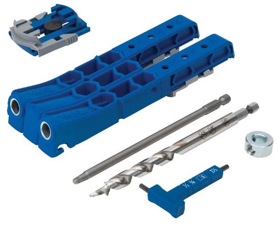 Picture of Kreg Pocket Hole Jig, 1/2 To 1-1/2 In Clamping, 2-guide Hole, Nylon/steel/thermoplastic Elastomer
