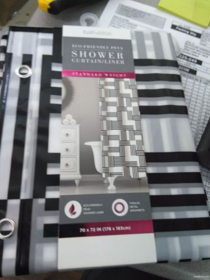 Picture of Shower-Curtain Peva Woven Stripes 70x72"