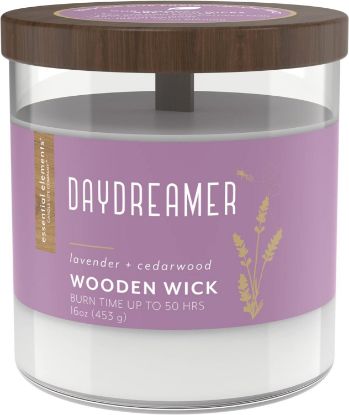 Picture of Jar-Candle Essential Elements Daydreamer Wooden-wick 16oz Jar Candle