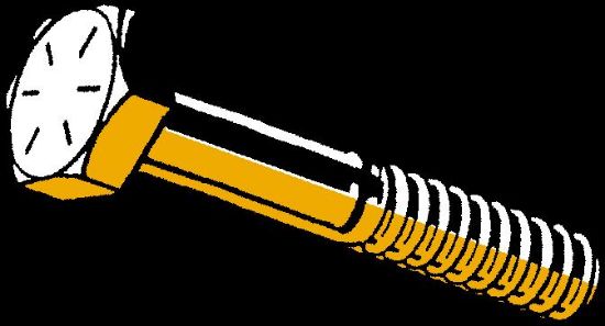 Picture of Hex-Bolt Yellow-Zinc-Plated 3/8"-16 x 1-1/2"