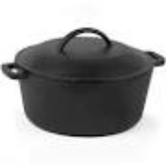 Picture of Pre-seasoned Cast Iron Dutch Oven 5qt Black