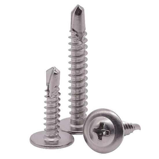 Picture of Sheetmetal-Screw Wafer-Head Screws #8 x 1" 1-Pound