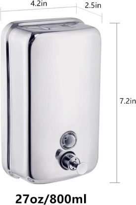 Picture of Soap-dispenser Stainless-steel Wall-mounted Push-button